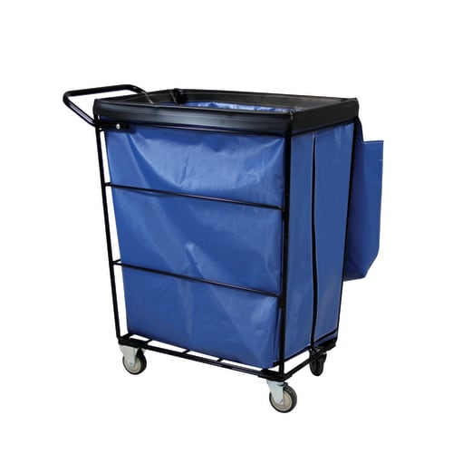 Royal Basket 10 Bushel One Compartment Janitorial Linen Cart, Two Rigid, Two Swivel Casters